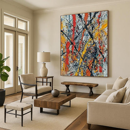 Grandiose Hand-Painted Abstract Art for Bedroom & Hotel Lobby LargeART2355