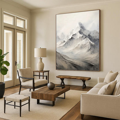 Harmoniously Oversized Hand - Painted Textured Abstract Painting for Greenhouse & Botanical Garden DKH1256