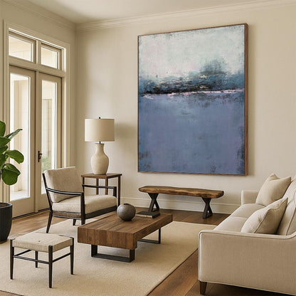 Striking Hand - Painted Textured Abstract Mural for Waiting Room & Lounge Area DKH1224
