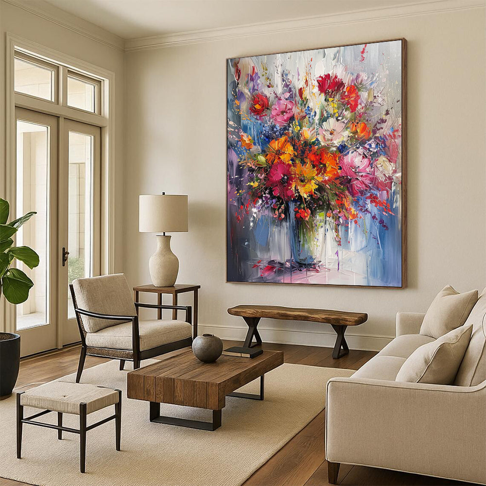Custom Handmade Abstract Art: Big Sizes, Textured Wonders for Dining Room & Entryway DTP260