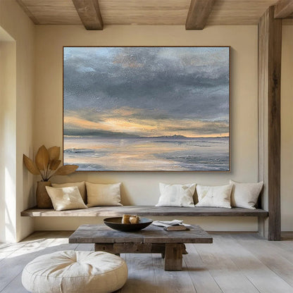 Sunset Over the Sea - Warm & Inviting Dining Room Art DLZ023