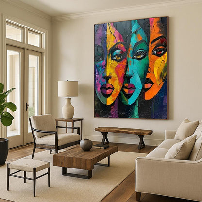 Custom-Crafted Textured Abstract Wall Installation for Living Room & Hotel Lobby LargeART2161