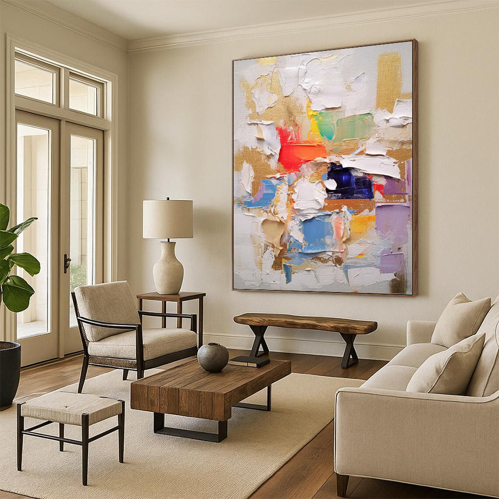 Vast Custom - Painted Textured Canvas Abstract for Bedroom & Office DKH1057