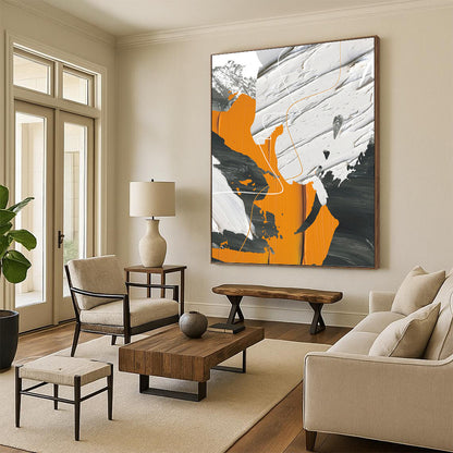 Titanic - Proportioned Vertical Hand - Painted Textured Custom Abstract Mural, Suitable for Bar and Hallway DKH1528