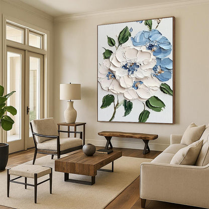Alluring Hand - Painted Textured Abstract on Canvas for Bedroom & Entryway DKH1387