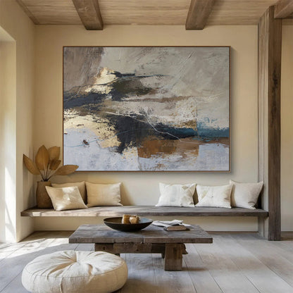 Monumental Textured Abstract Wall Art for Bar & Entryway DKH511