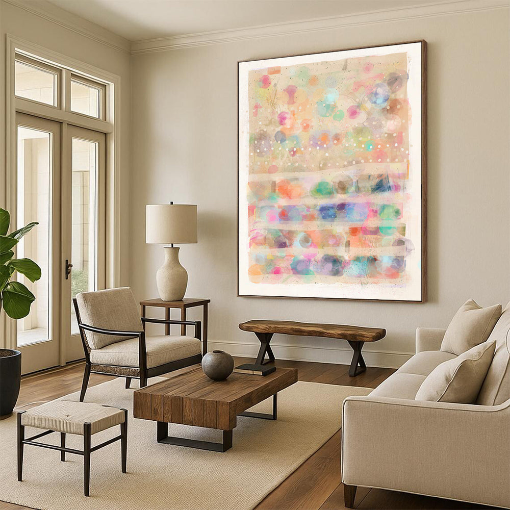 Hand-Painted Bespoke Abstract Canvas for Bedroom & Hotel LargeART1827