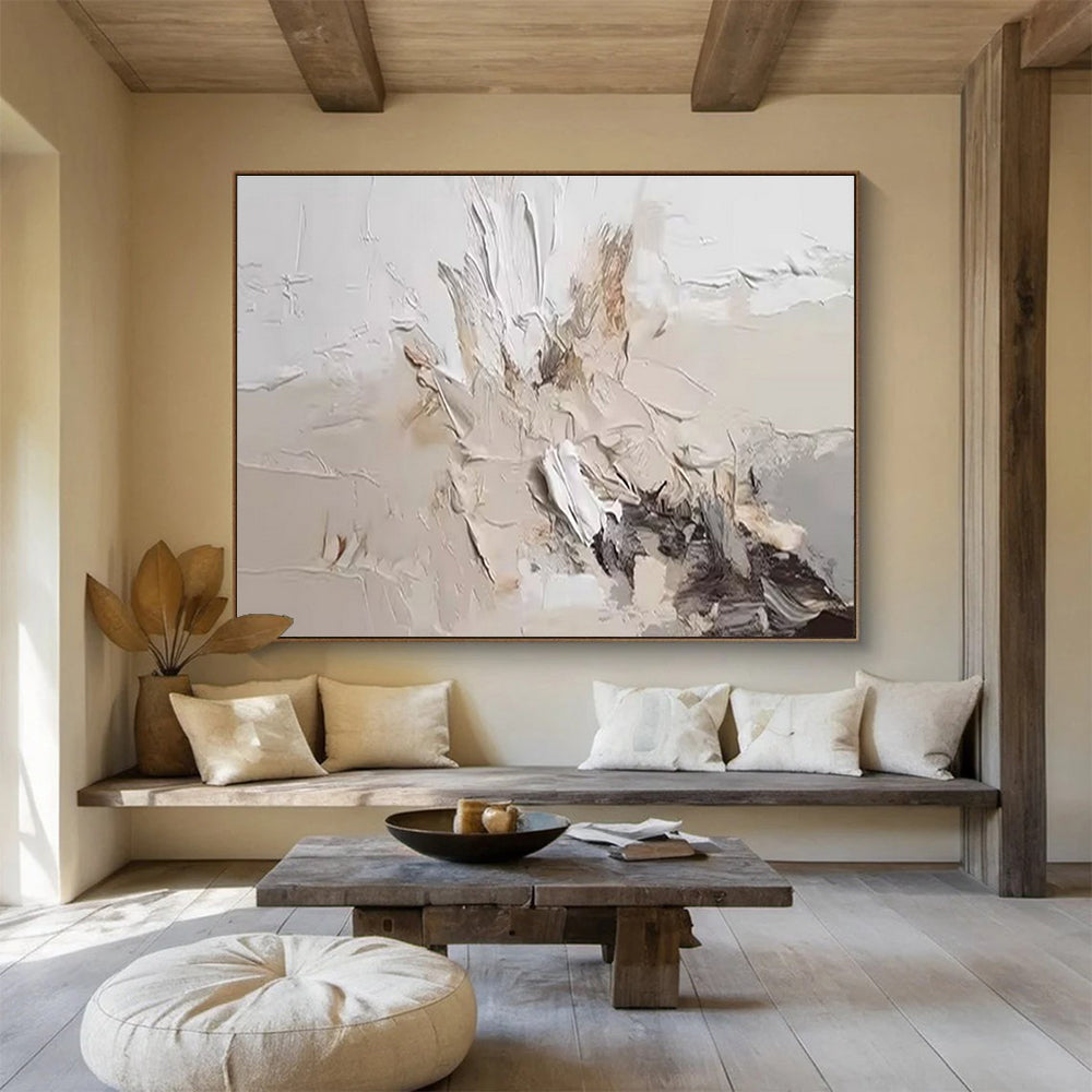 Enormous Hand - Painted Textured Abstract Canvas for Bedroom & Dining Room DKH618