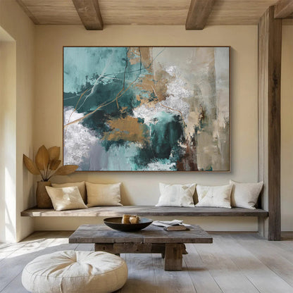 Vast Textured Abstract Mural for Hallway & Living Room DKH513