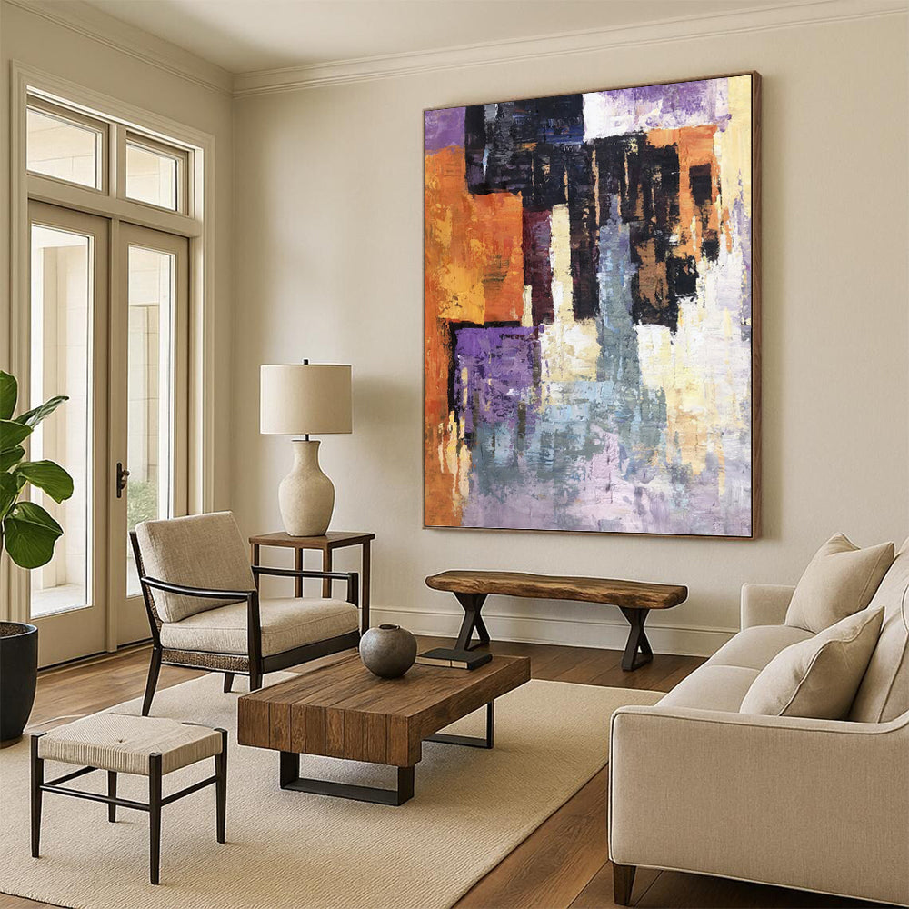 Assertive Hand - Painted Textured Abstract Canvas for Entryway & Office DKH1305