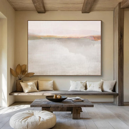 Subtle Horizon Abstract - Elegant Bedroom Wall Art DLZ120
