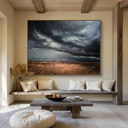 Hand - Painted Textured Large Abstract Creation for Charming Interiors DKH772
