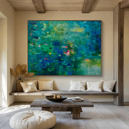 Tailored Large Abstract Wall Decor for Senior Living Community DKH037