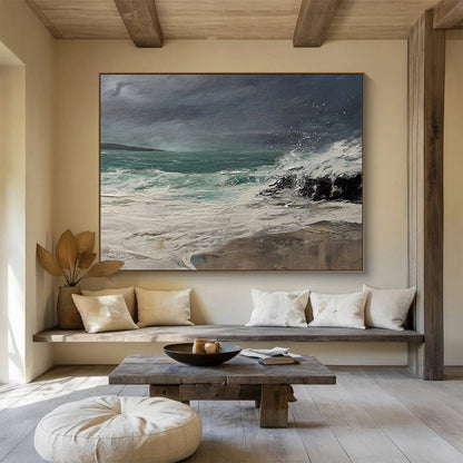 Stormy Sea & Rocks - Dynamic Office Motivation DLZ043