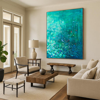 Oversized Custom Hand-Painted Abstract Art for Office & Hotel LargeART1860