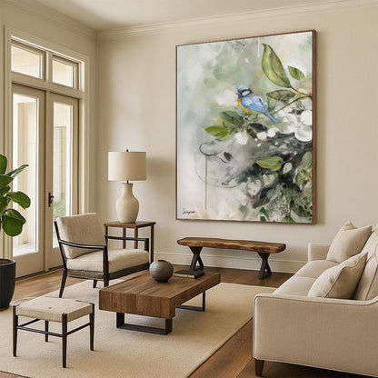 Gorgeous Hand - Rendered Textured Canvas Abstract for Office & Bar DKH1085