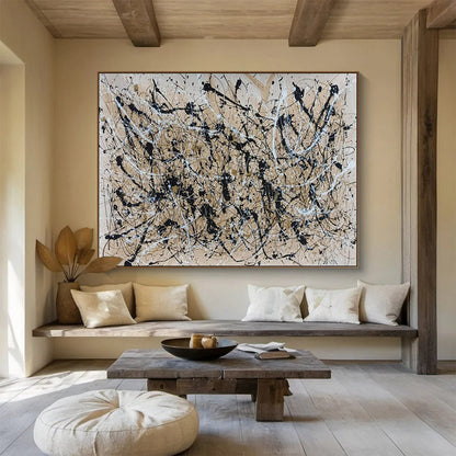 Energetic Giant Abstract Mural for Living Room & Office LargeART1588