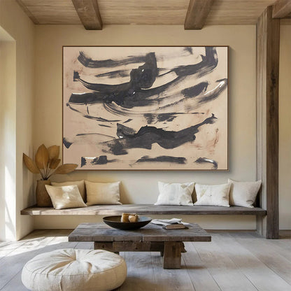 Massive Hand - Painted Textured Abstract Wall Art for Decor Enhancement DKH735