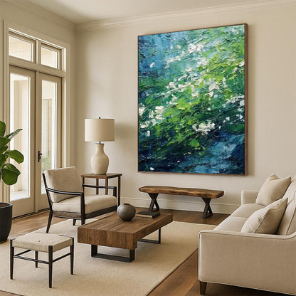 Refined Hand - Painted Textured Abstract on Canvas for Hotel & Dining Room DKH1404