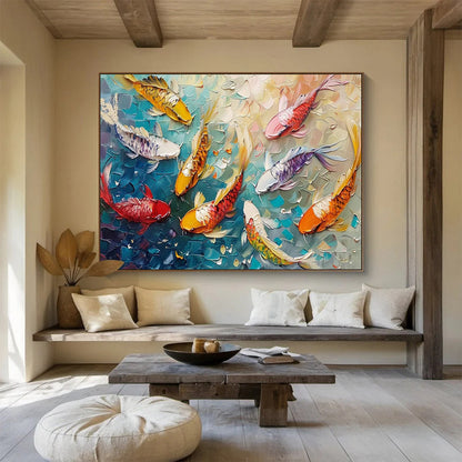 Massive Textured Hand - Painted Abstract Painting for Decor Enhancement DKH705