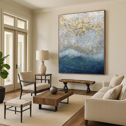 Delicately Textured Abstract Painting for Bedroom & Office DKH0958