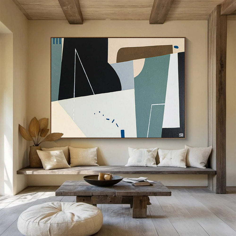 Cozy Plush Abstract Mural for Entryway & Hotel Lobby LargeART1805
