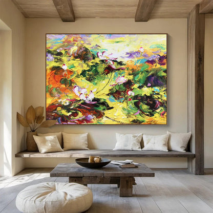 Alluring Hand - Painted Textured Abstract Artwork for Dining Room & Bedroom DKH635