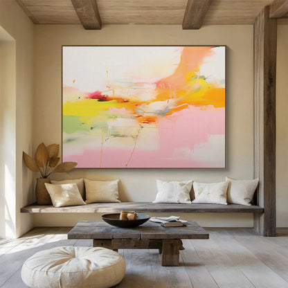 Striking Textured Abstract Mural for Bar & Dining Room DKH490