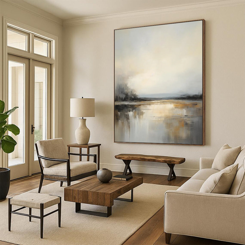 Desert Textured Abstract Wall Art for Living Room & Sunroom LargeART2091