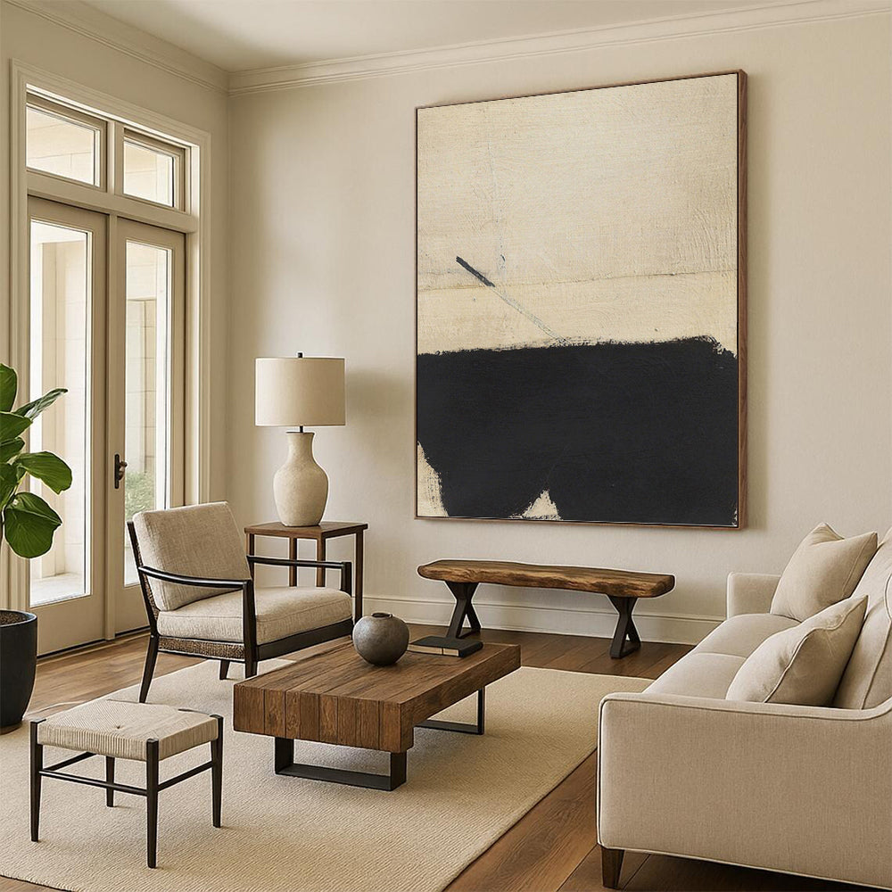 Large - Sized Stunning Hand - Painted Textured Abstract Painting on Canvas for Living Room & Hotel DKH1422