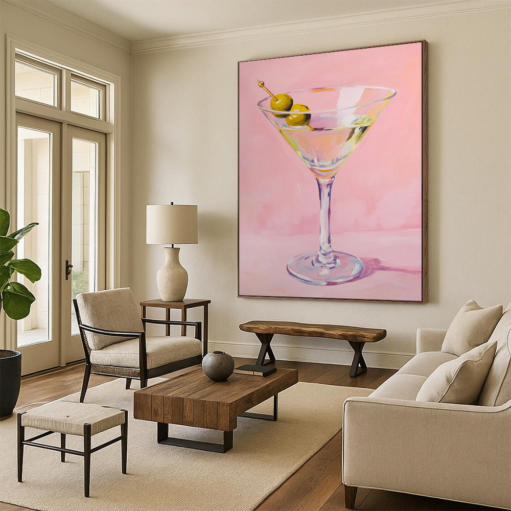 Modern & Stylish Hand-Painted Custom Abstract Painting for Office & Bar LargeART2016