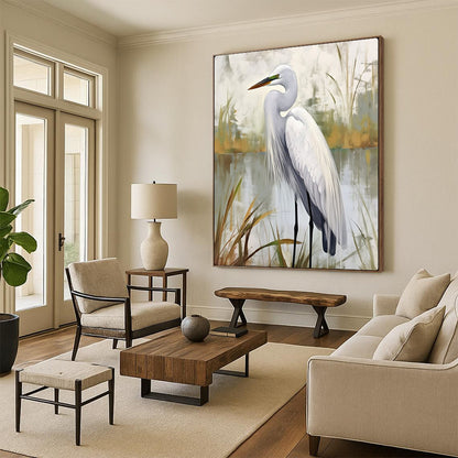 Hand-Painted Large-Scale Textured Abstract Wall Art for Dining Room & Entryway LargeART2127