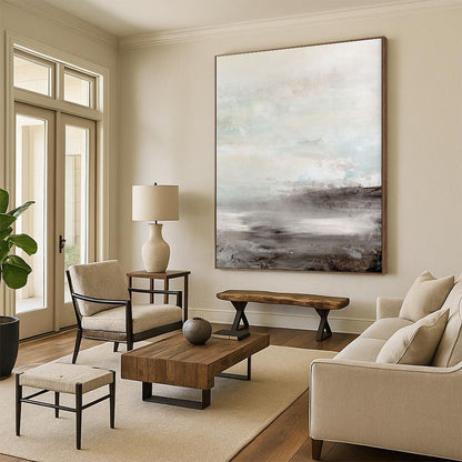 Lattice Textures: Monumental Custom Abstract Art for Bedroom and Dining Room DTP154
