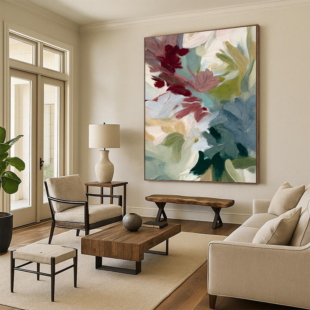 Dazzling Hand - Painted Textured Abstract Art on Canvas for Office & Hallway DKH1351