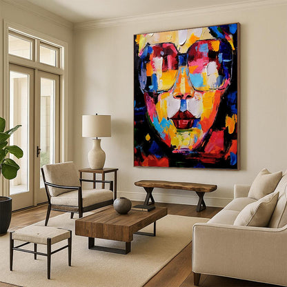 Vertical Hand - Painted Custom Abstract Artwork for Living Room and Office DKH1652