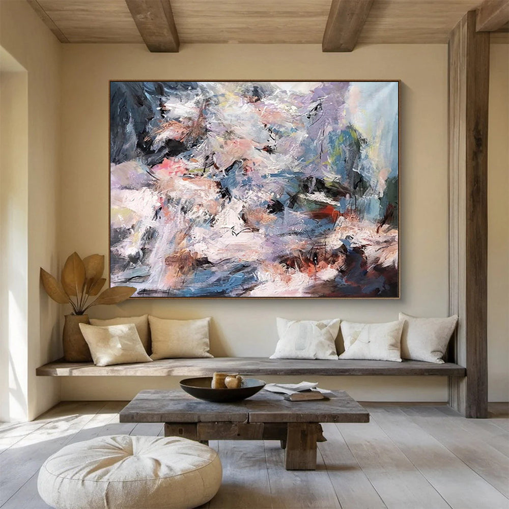 Color - Blended Abstract: A Vivid Centerpiece for Modern Interiors DLZ151