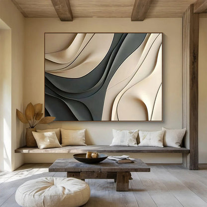 Grandiose Textured Abstract Mural for Entryway & Dining Room DKH523