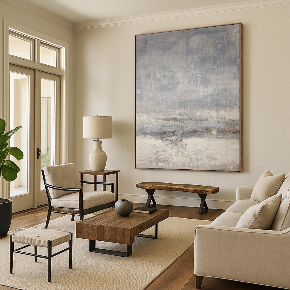 Immense - Scale Hand - Painted Custom Abstract Artwork for Bedroom and Entryway DTP058