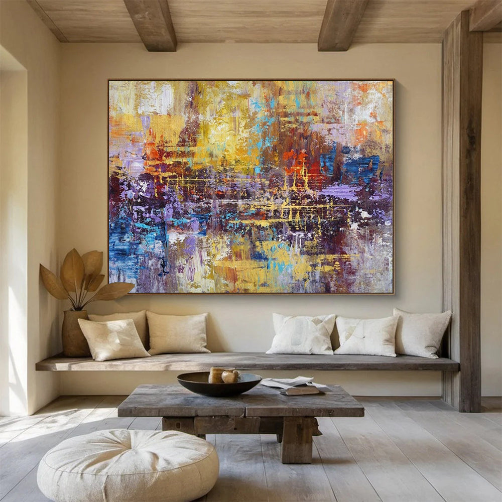 Vast-Format Hand-Painted Abstract Wall Art for Bar & Hotel LargeART1516