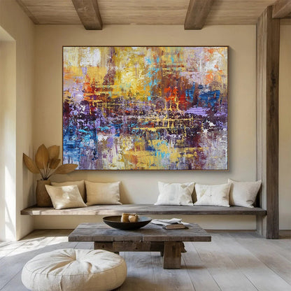 Vast-Format Hand-Painted Abstract Wall Art for Bar & Hotel LargeART1516