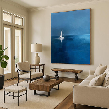 Hand-Painted Personalized Abstract Mural for Office & Dining Room LargeART1877