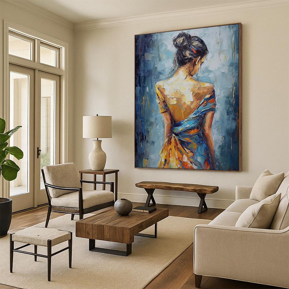 Custom Hand-Painted Abstract Mural for Dining Room & Bar LargeART1909