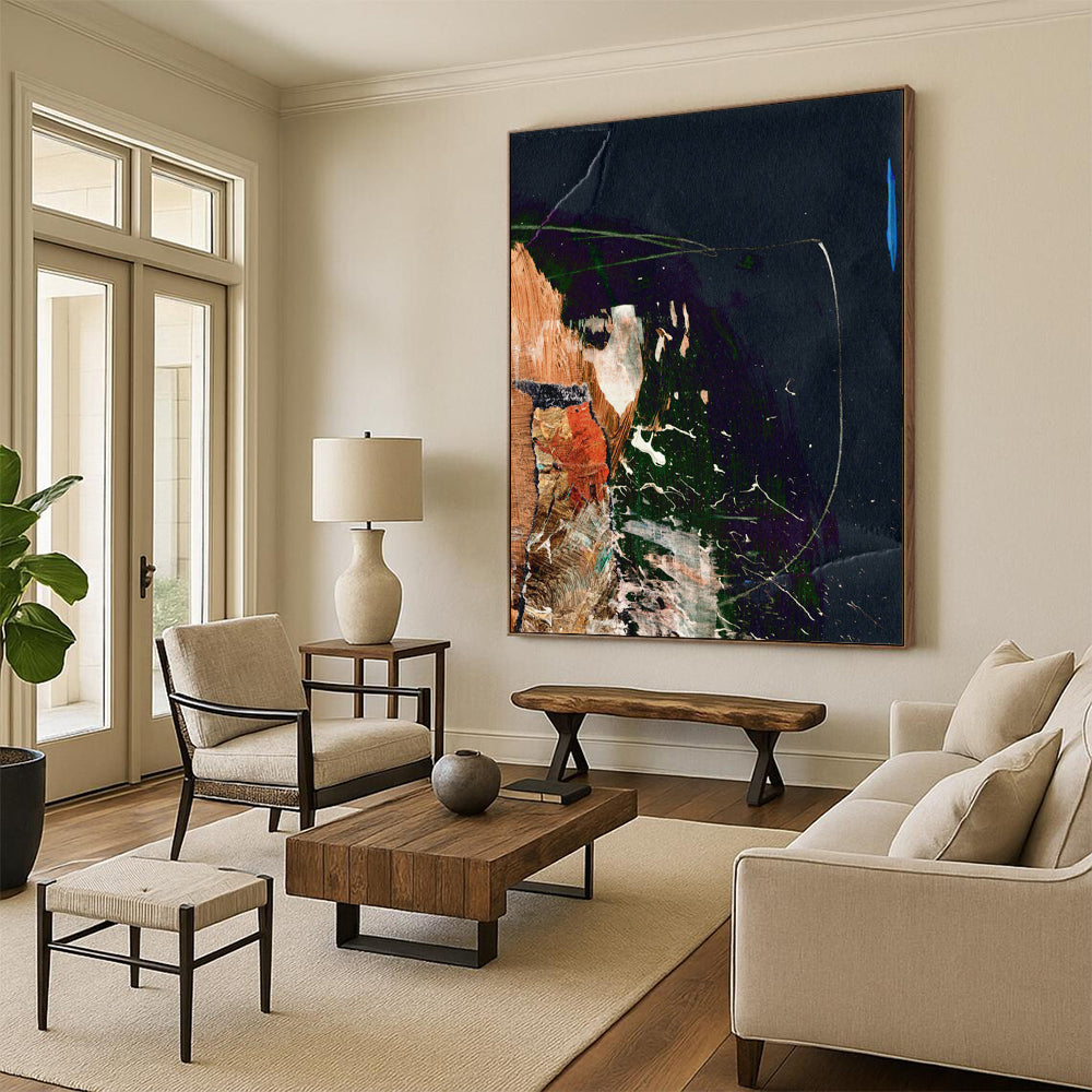 Custom Abstract Paintings: Big Sizes, Hand-Painted, Textured Beauty DTP170