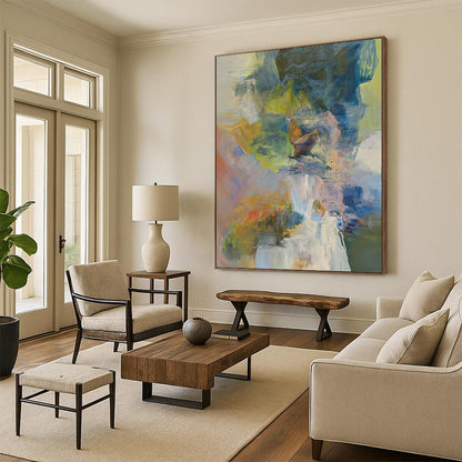 Enormous Hand-Painted Abstract Installations for Living Room & Bar LargeART2263