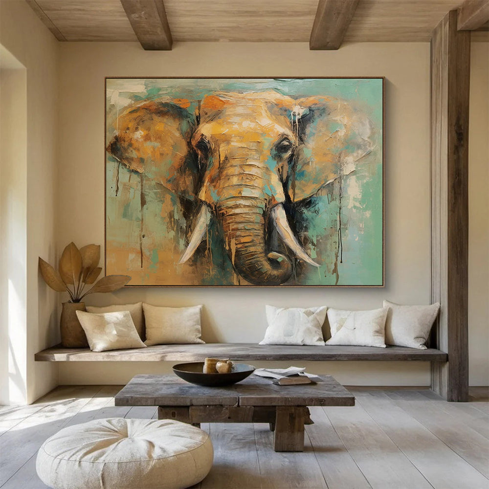 Colorful Elephant Portrait - Vibrant Safari Charm DLZ083