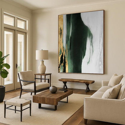 Striking Hand - Painted Textured Abstract Mural for Living Room & Office DKH1204