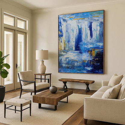 Graceful Hand - Painted Textured Abstract Painting for Dining Room & Hotel DKH1332