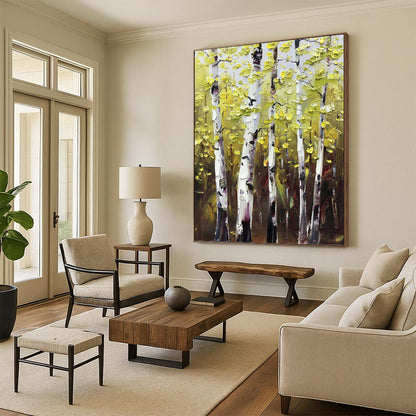 Thought - Provoking Hand - Painted Textured Abstract for Office & Dining Room DKH1282