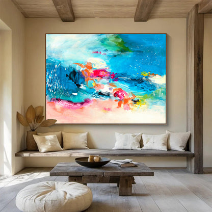 Tailored Giant Abstract Canvas for Rooftop Bar DKH031