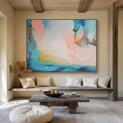 Custom - Crafted Oversized Abstract Art for Corporate Office DKH021